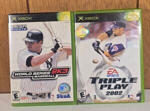 World Series Baseball 2K3 Triple Play 2002 Original Xbox Game Lot CIB